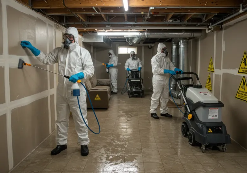 Basement Moisture Removal and Structural Drying process in Waihee-Waiehu, HI